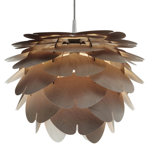 Designer pine cone shaped pendant lamp in light brown colour - Aiko Cappuccino