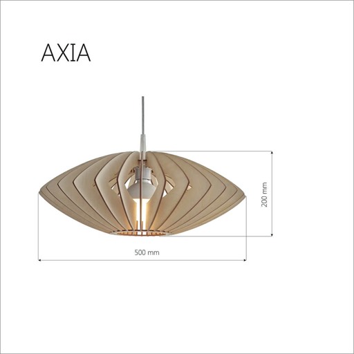Plywood lamp - measurements | wooden pendant light Axia