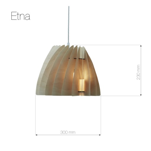 Etna lamp made of birch plywood measurements.