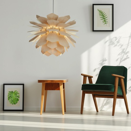 La Pigne wooden pendant light