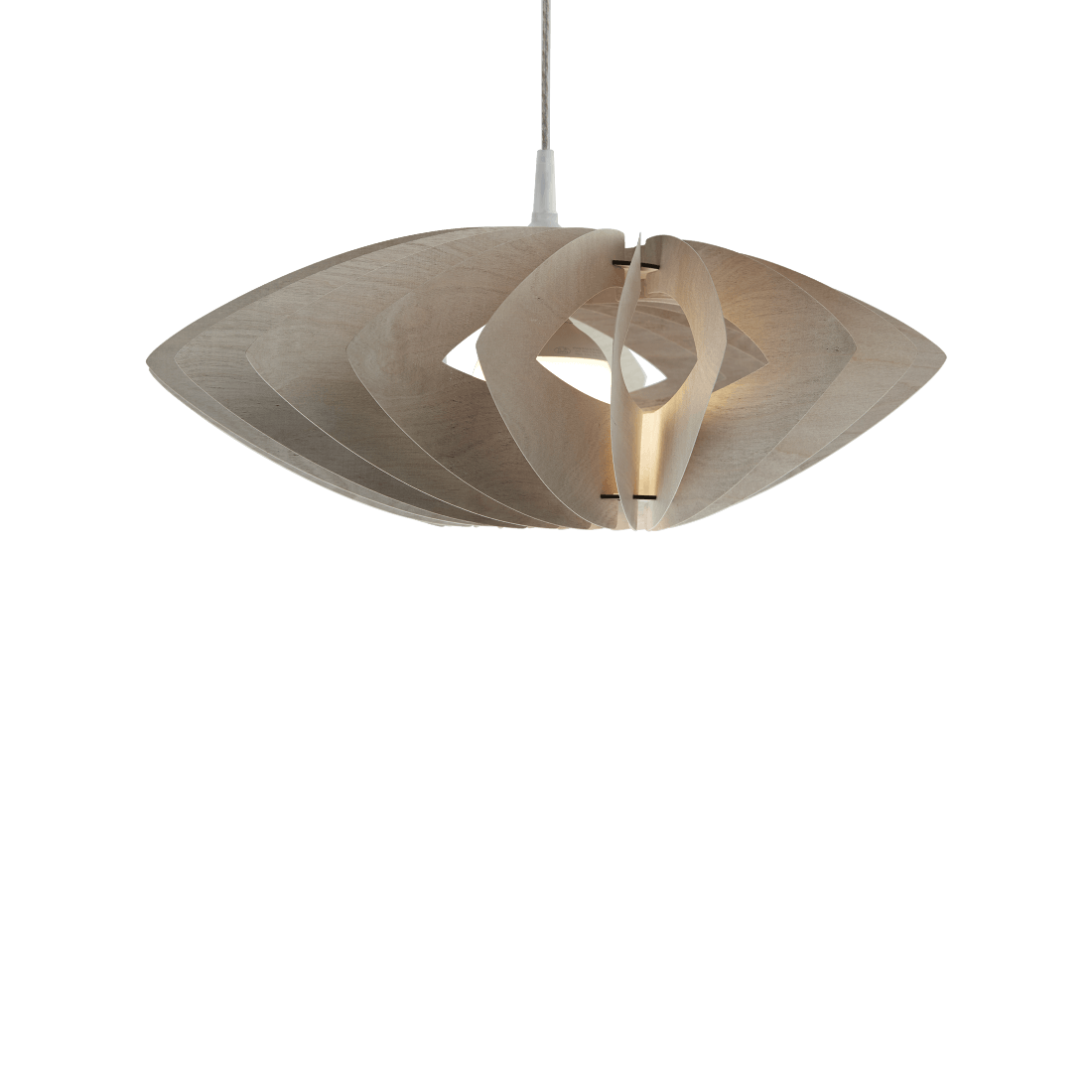 Wooden ceiling lamp. The Lamp is made of birch plywood | Margarita Cappuccino