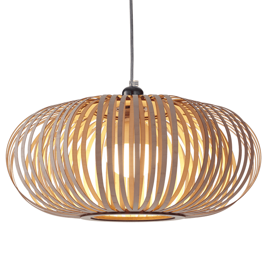 Stripes N° 2 modern wooden pendant light
